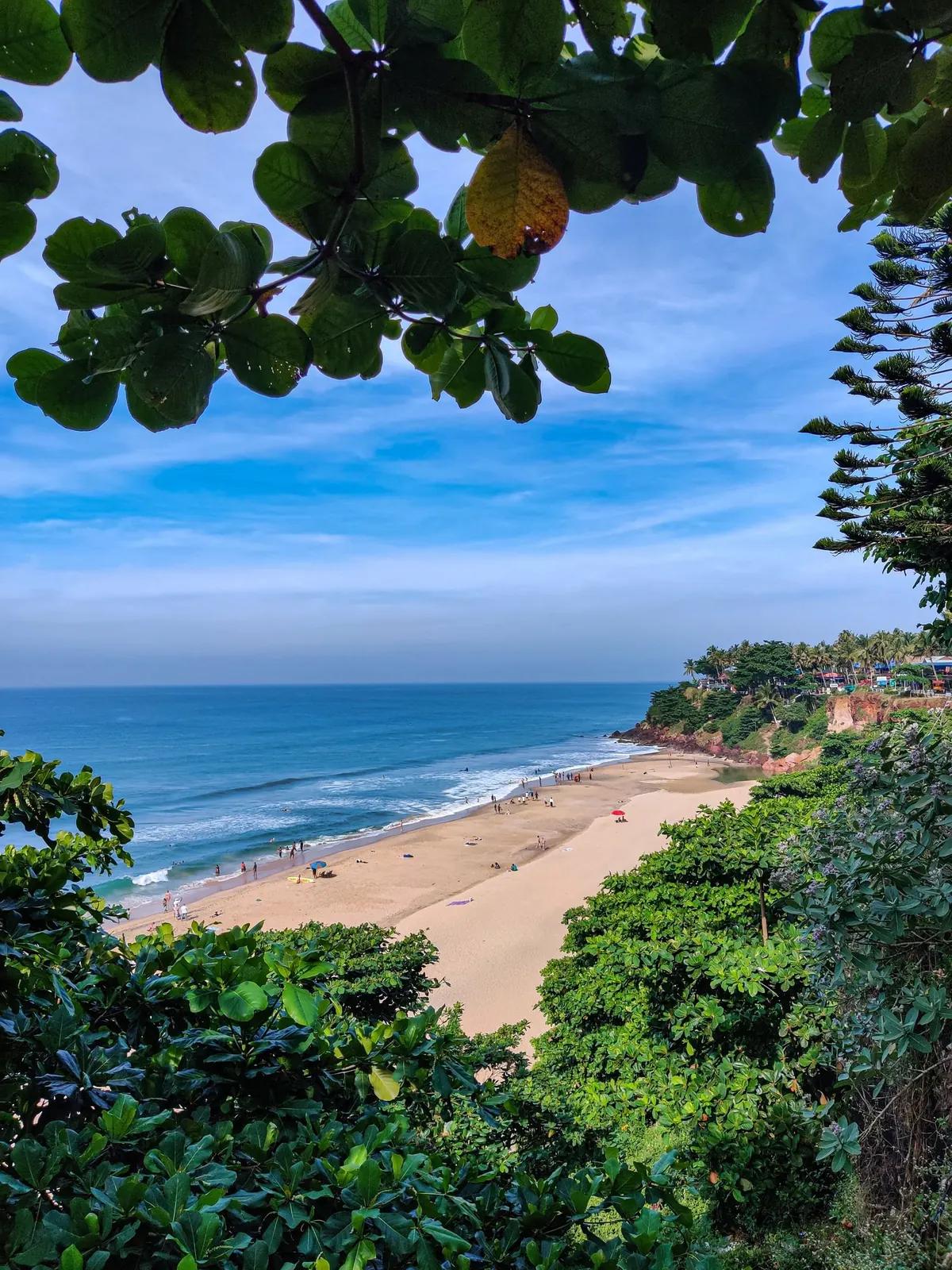 Varkala cliff and beach