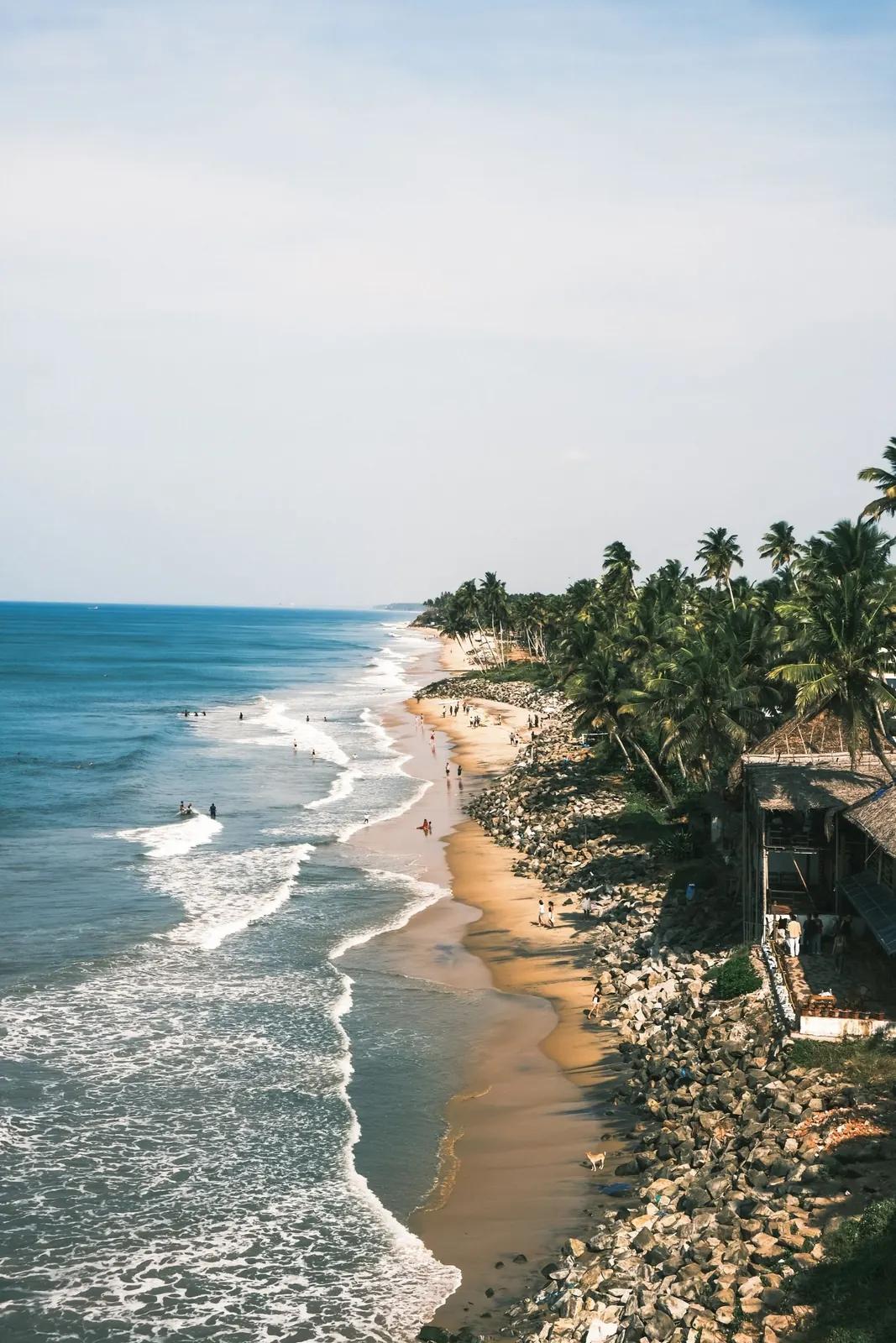 Varkala cliff from above