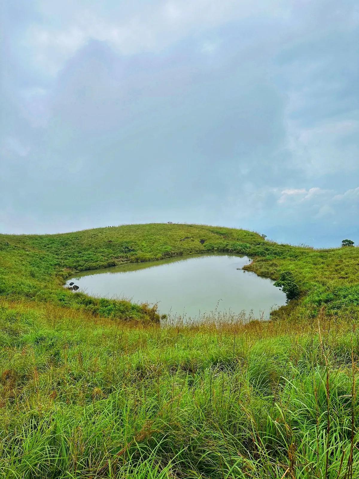 Heart-shaped lake, Chembra, Wayanad